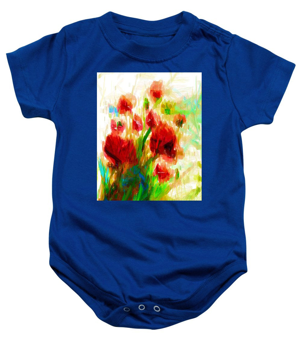 Baby Onesie - Red Poppies