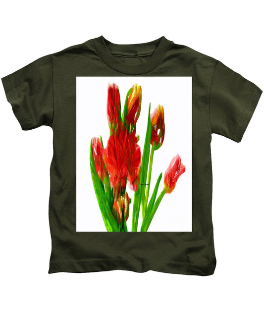 Kids T-Shirt - Red Tulips