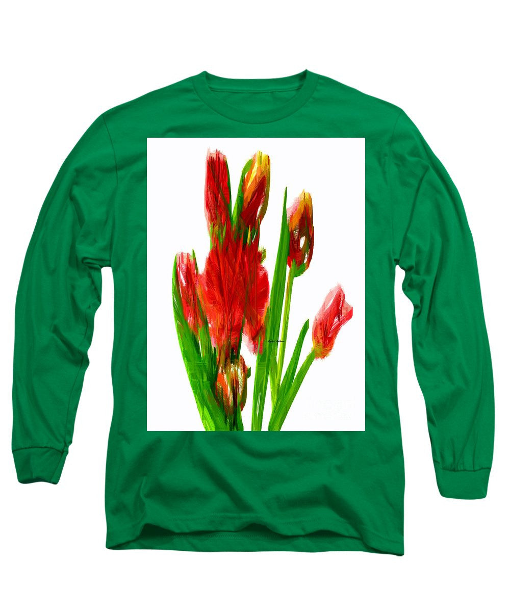 Long Sleeve T-Shirt - Red Tulips