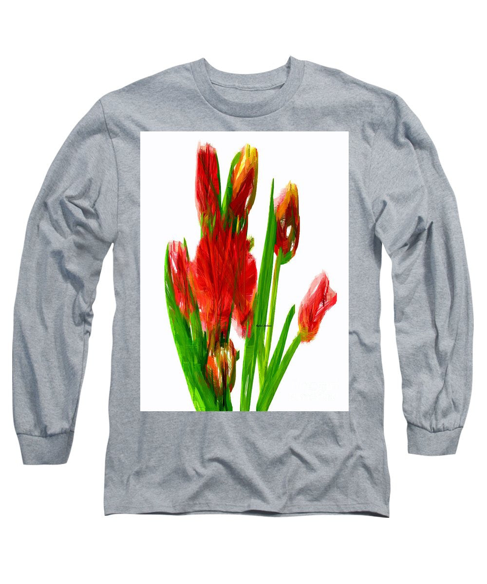 Long Sleeve T-Shirt - Red Tulips