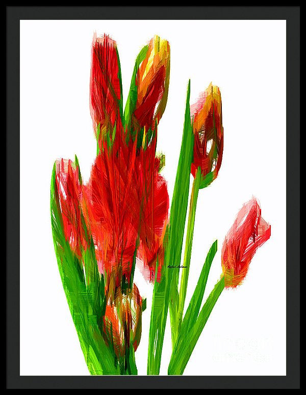 Framed Print - Red Tulips