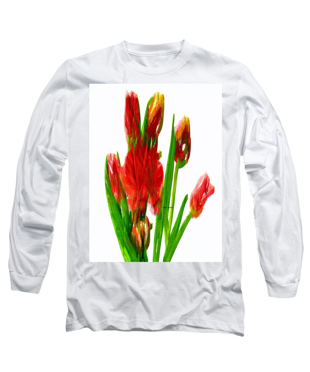 Long Sleeve T-Shirt - Red Tulips