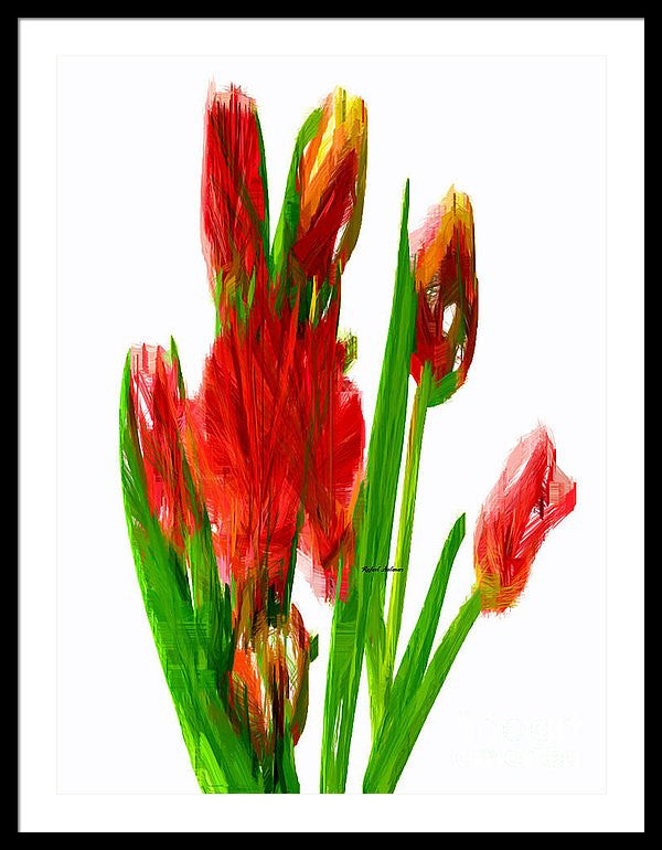 Framed Print - Red Tulips