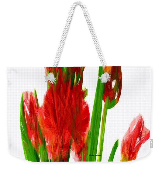 Weekender Tote Bag - Red Tulips