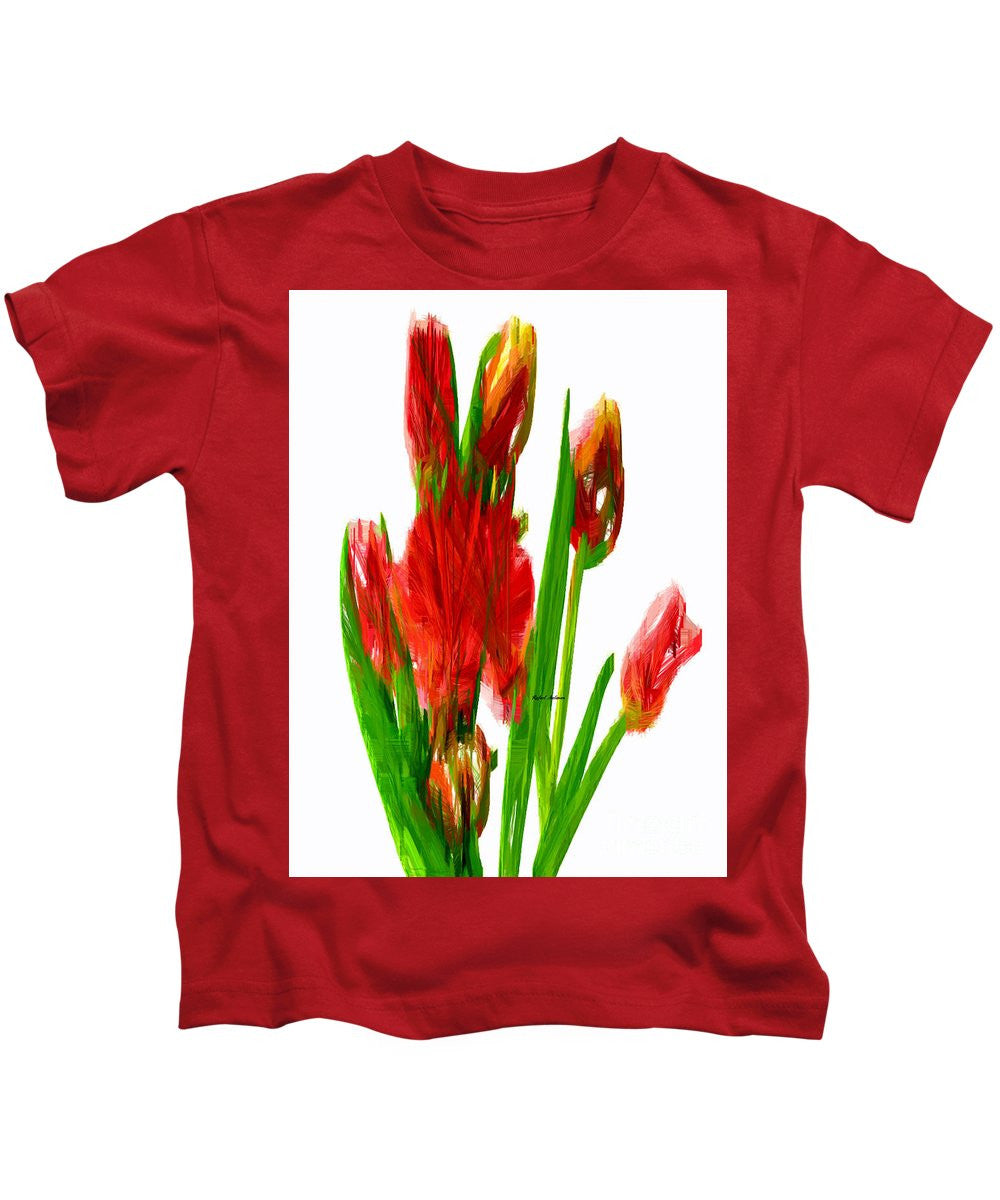 Kids T-Shirt - Red Tulips