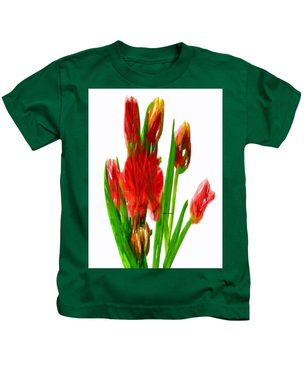 Kids T-Shirt - Red Tulips