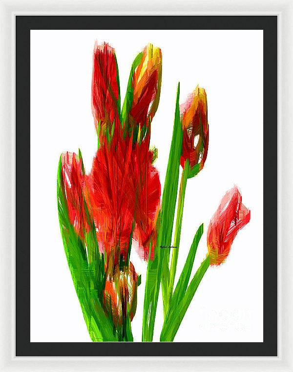 Framed Print - Red Tulips