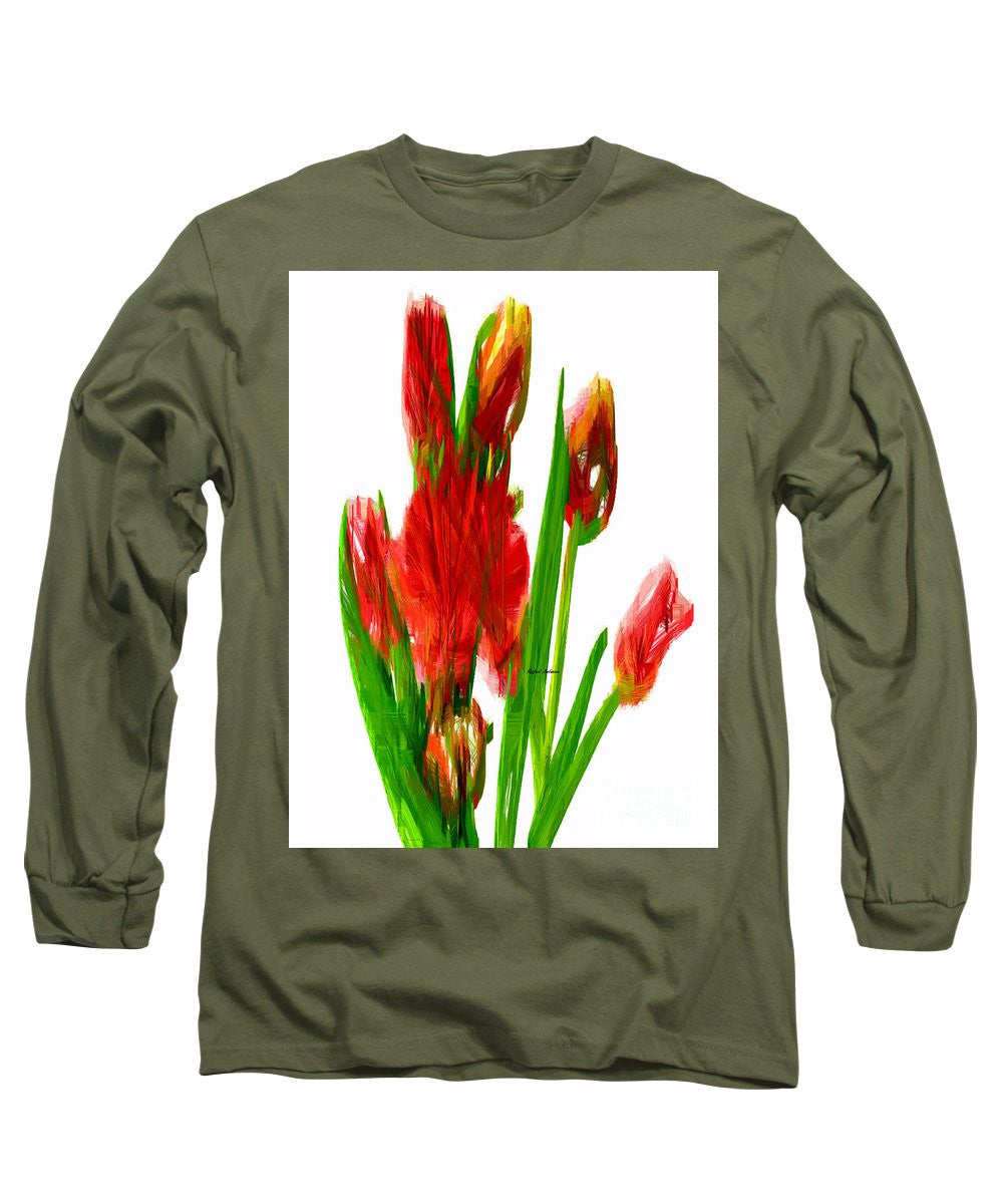 Long Sleeve T-Shirt - Red Tulips