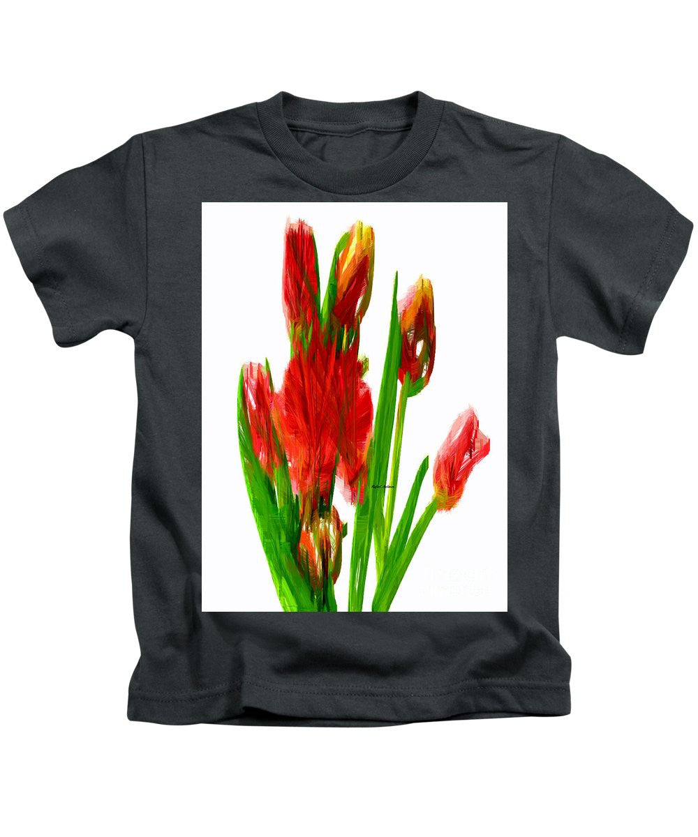 Kids T-Shirt - Red Tulips