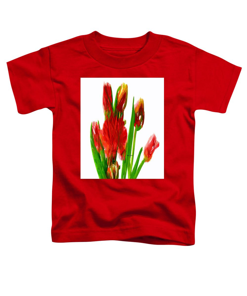 Toddler T-Shirt - Red Tulips