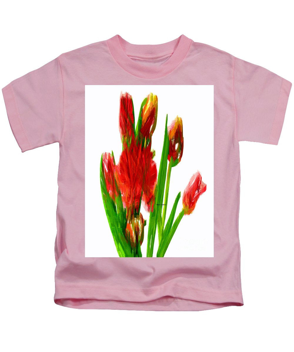 Kids T-Shirt - Red Tulips