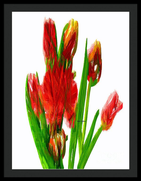 Framed Print - Red Tulips