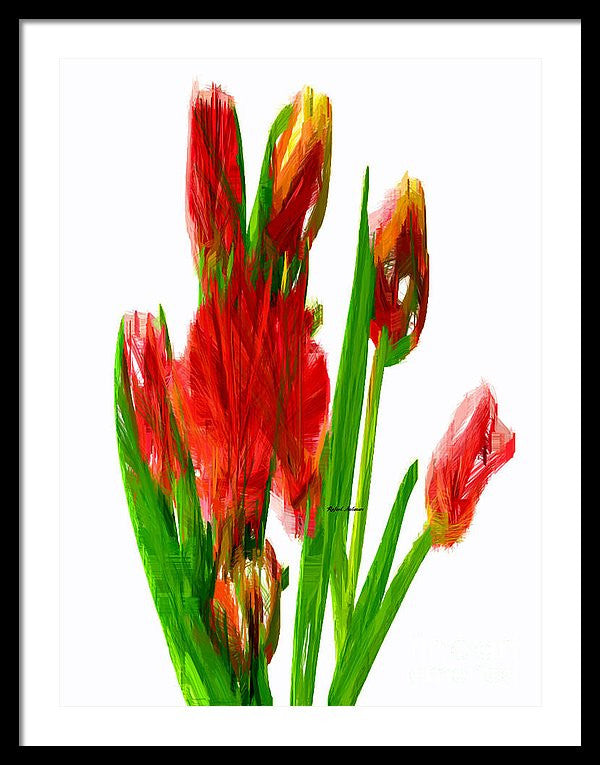 Framed Print - Red Tulips