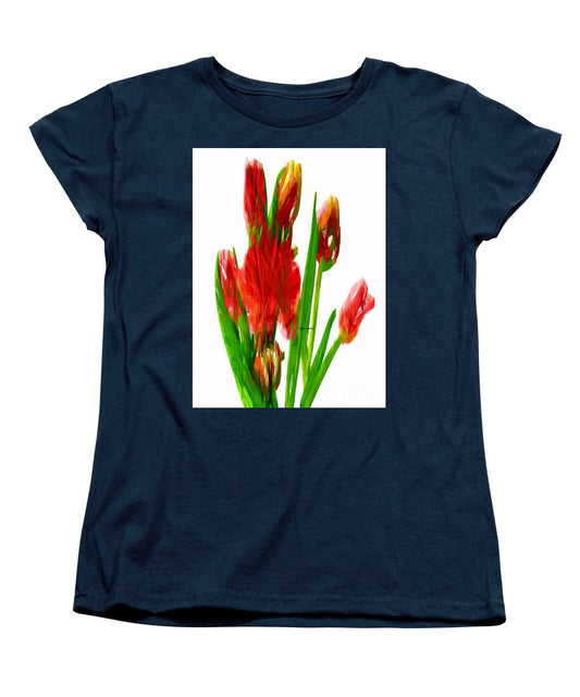 Women's T-Shirt (Standard Cut) - Red Tulips