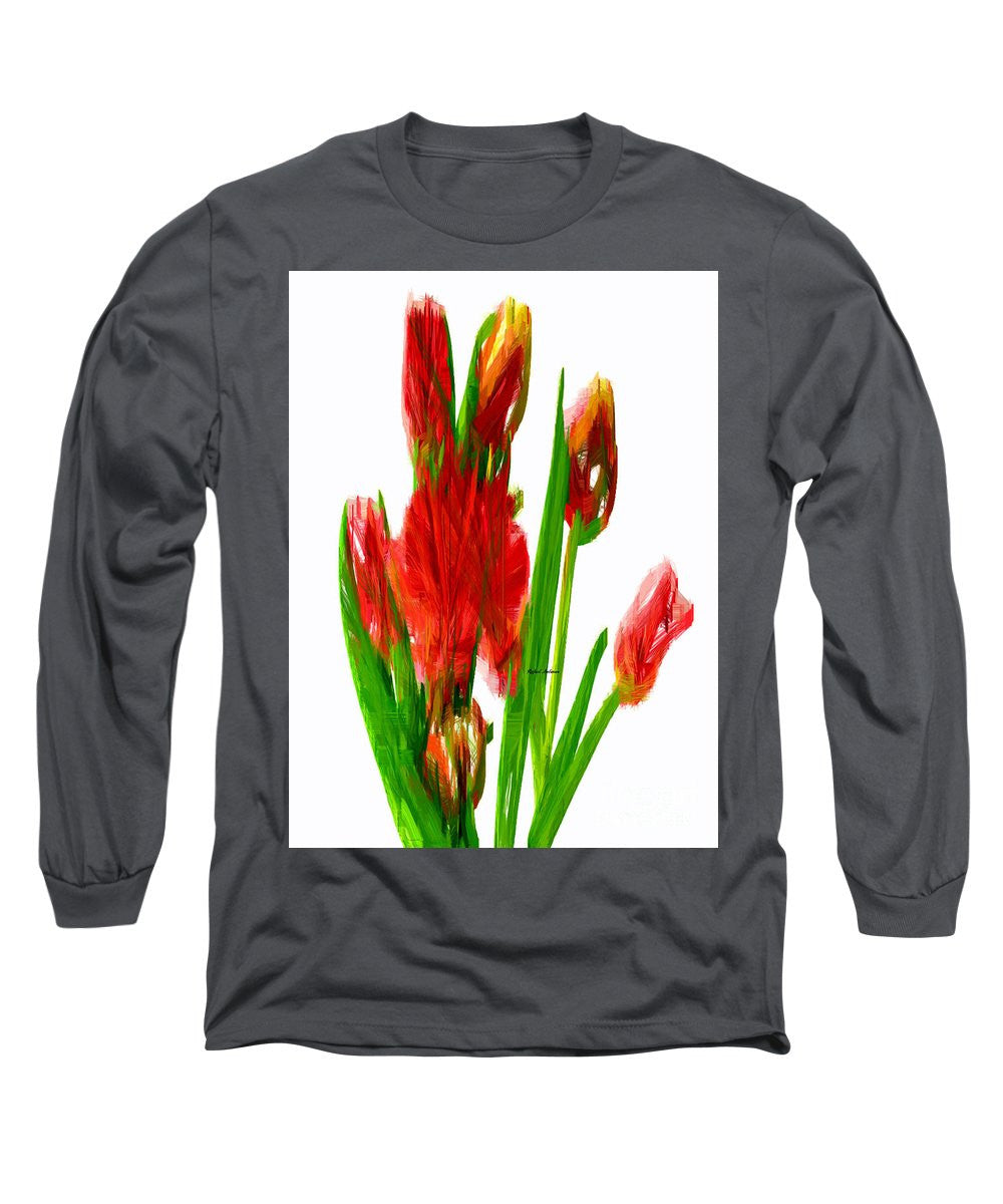 Long Sleeve T-Shirt - Red Tulips