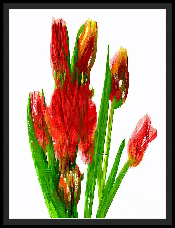 Framed Print - Red Tulips