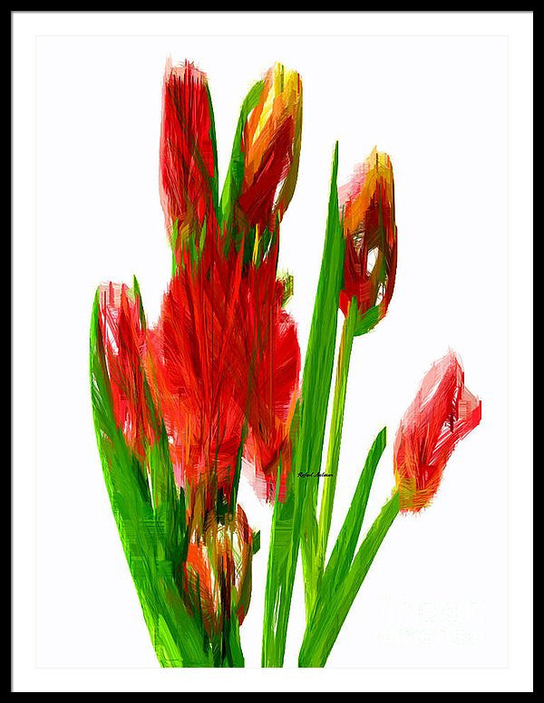 Framed Print - Red Tulips