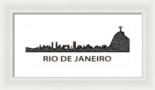 Framed Print - Rio De Janeiro Silouhette Sketch