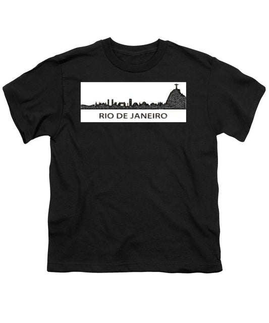 Youth T-Shirt - Rio De Janeiro Silouhette Sketch