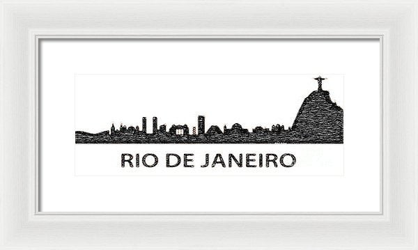 Framed Print - Rio De Janeiro Silouhette Sketch