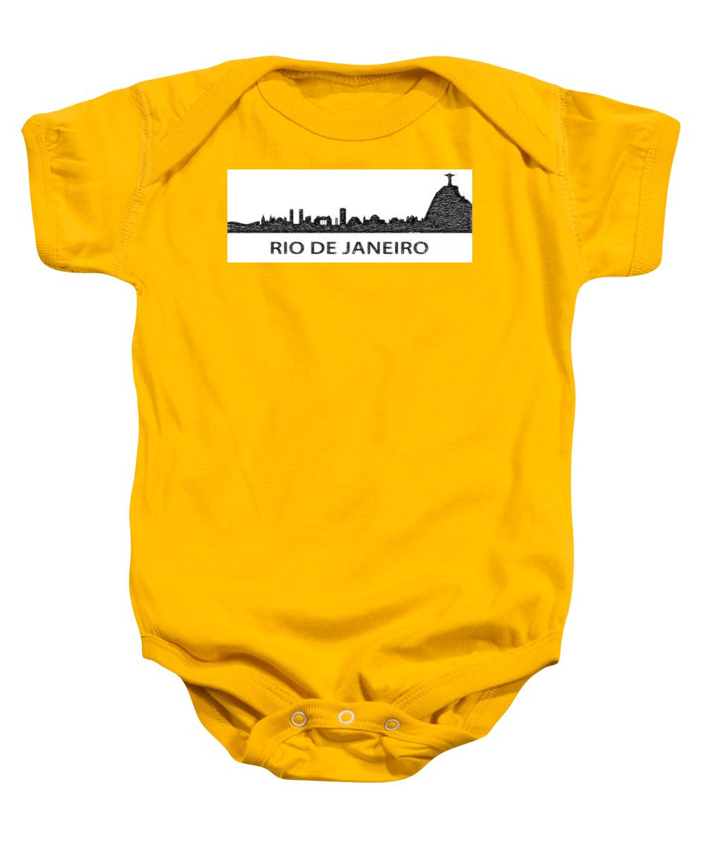 Baby Onesie - Rio De Janeiro Silouhette Sketch