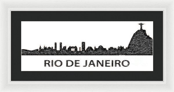 Framed Print - Rio De Janeiro Silouhette Sketch