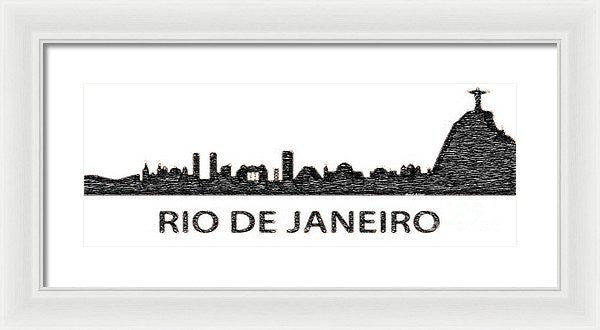 Framed Print - Rio De Janeiro Silouhette Sketch