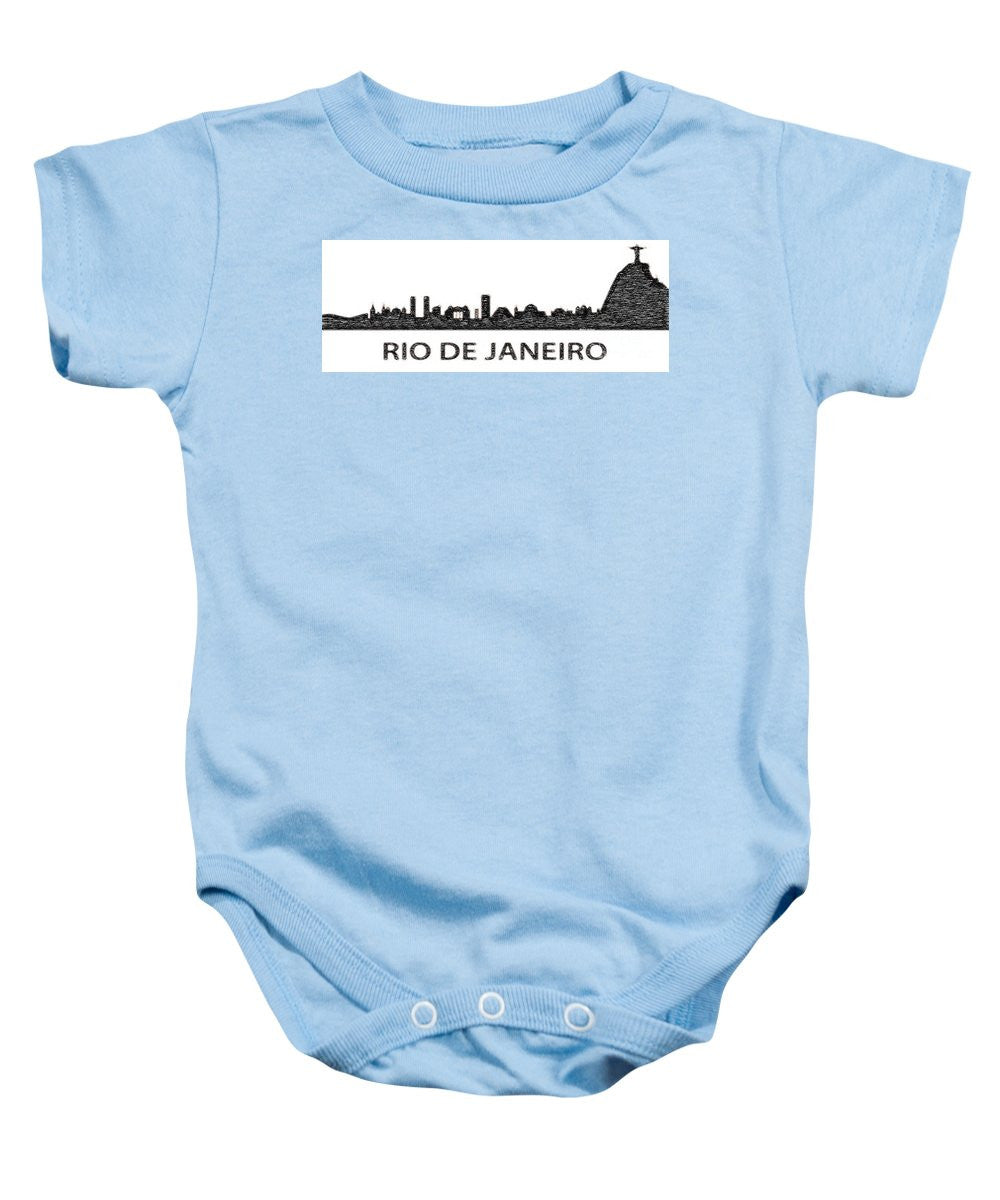 Baby Onesie - Rio De Janeiro Silouhette Sketch