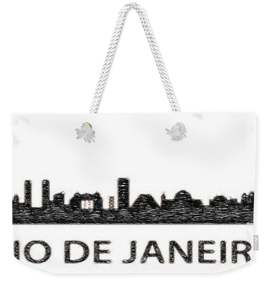 Weekender Tote Bag - Rio De Janeiro Silouhette Sketch