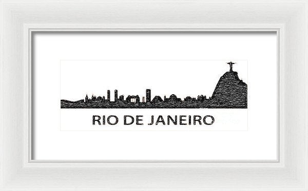 Framed Print - Rio De Janeiro Silouhette Sketch