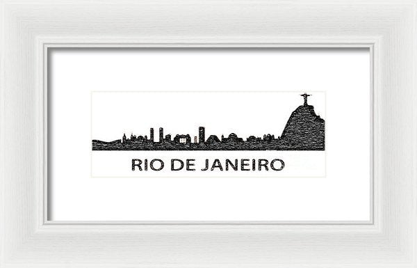 Framed Print - Rio De Janeiro Silouhette Sketch