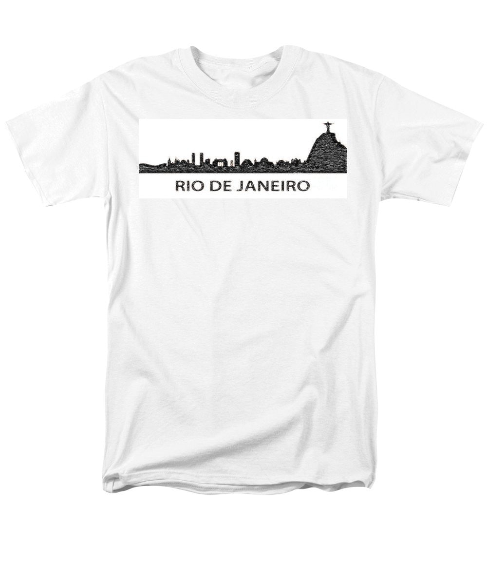 Men's T-Shirt  (Regular Fit) - Rio De Janeiro Silouhette Sketch