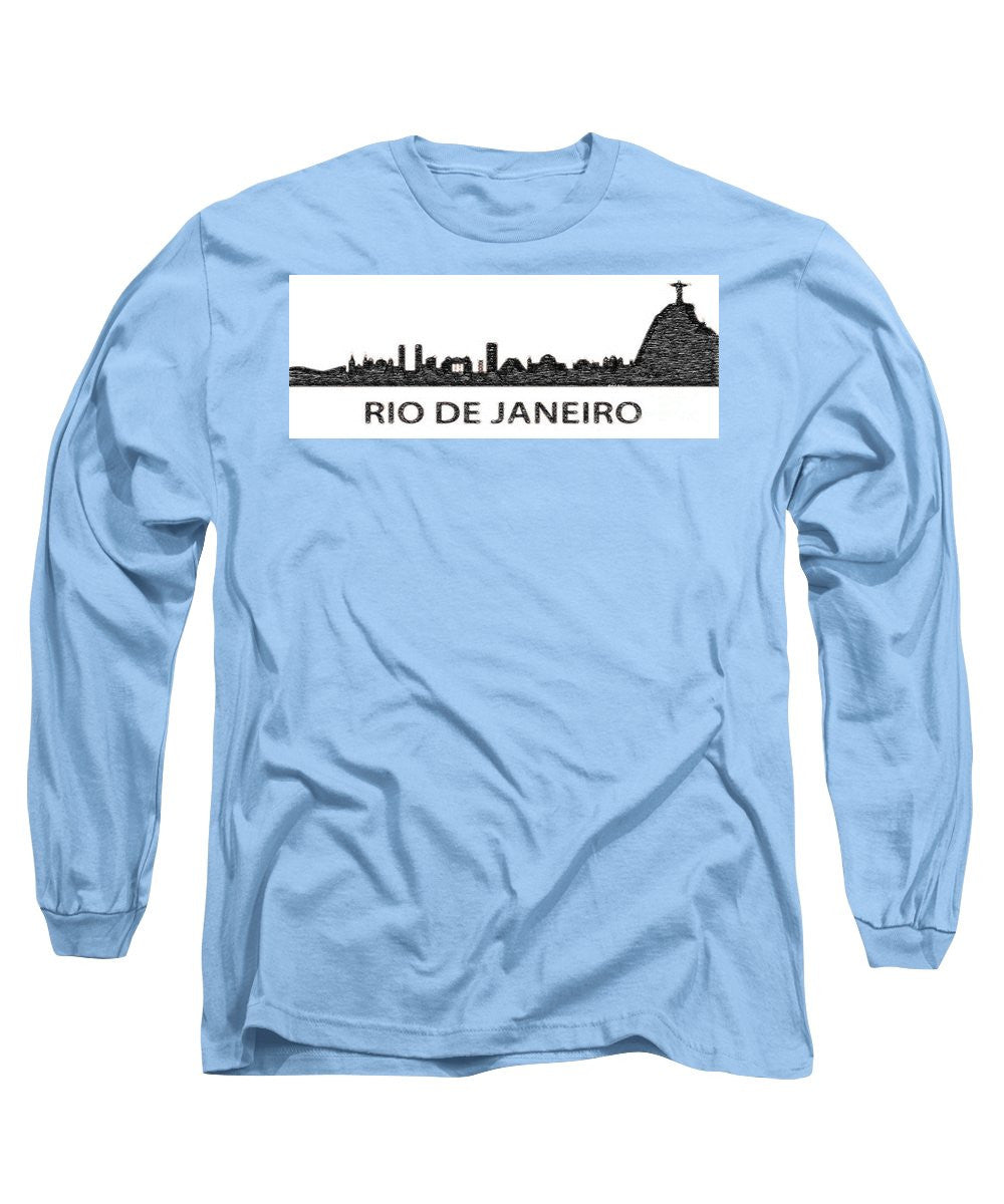 Long Sleeve T-Shirt - Rio De Janeiro Silouhette Sketch