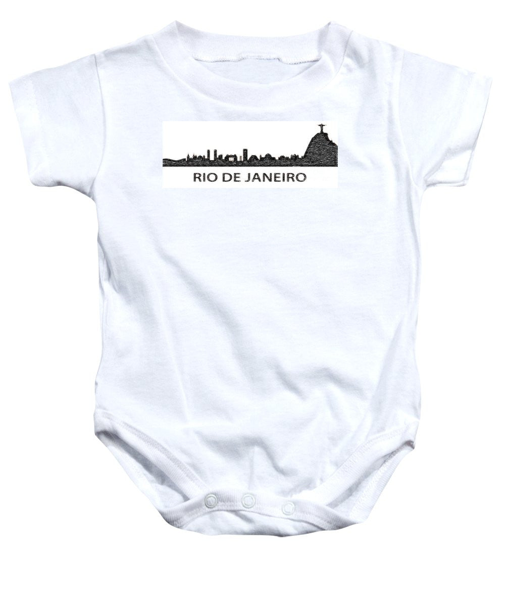 Baby Onesie - Rio De Janeiro Silouhette Sketch