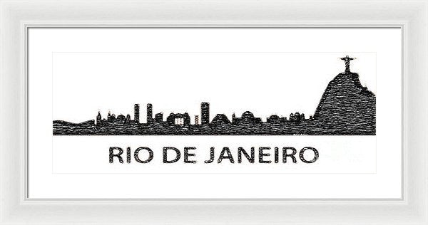 Framed Print - Rio De Janeiro Silouhette Sketch