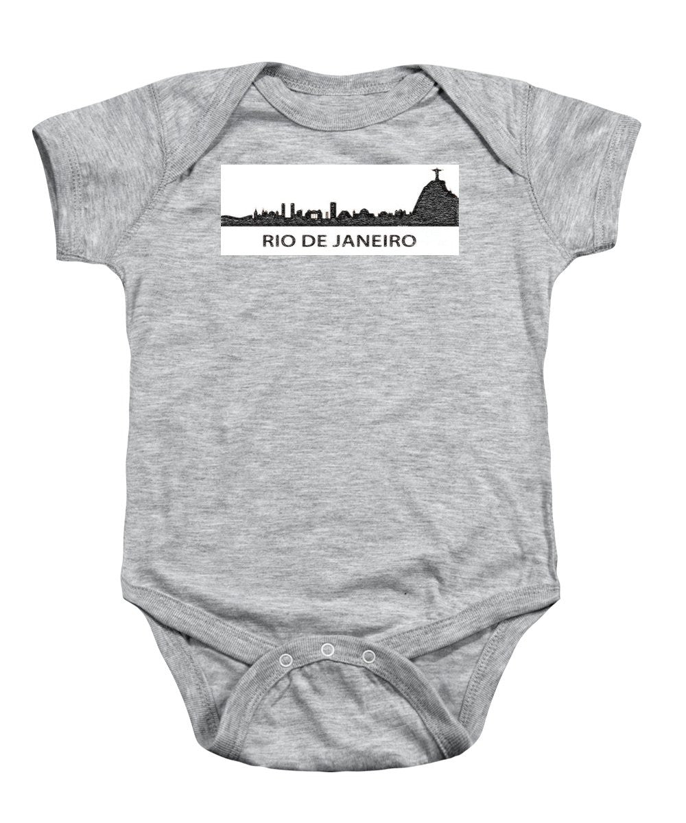 Baby Onesie - Rio De Janeiro Silouhette Sketch