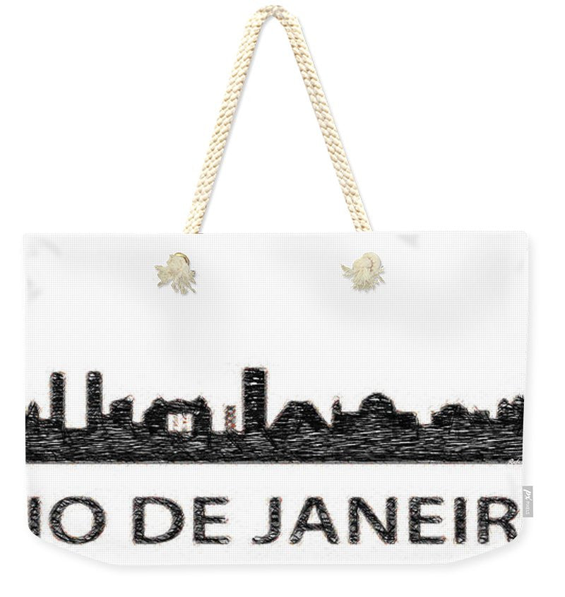 Weekender Tote Bag - Rio De Janeiro Silouhette Sketch