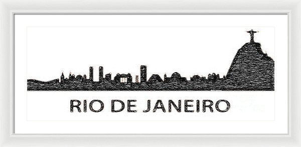 Framed Print - Rio De Janeiro Silouhette Sketch