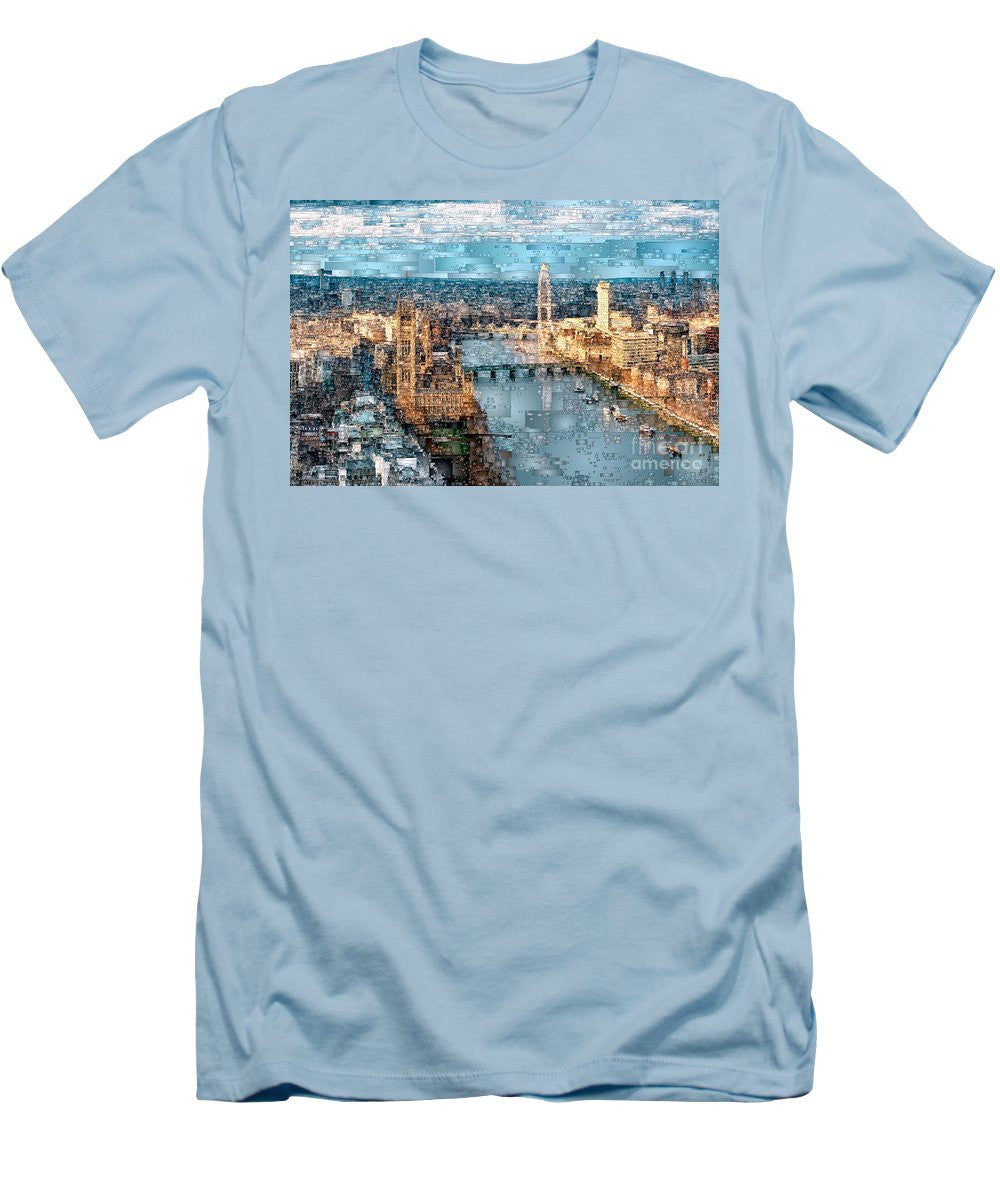 T-shirt pour homme (coupe ajustée) - La Tamise à Londres, en Angleterre