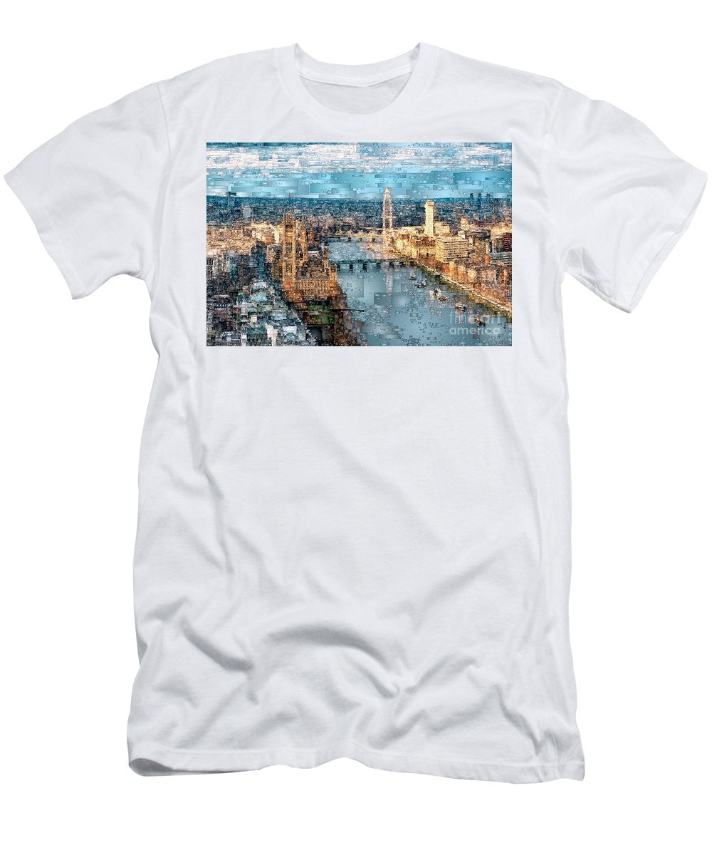 T-shirt pour homme (coupe ajustée) - La Tamise à Londres, en Angleterre