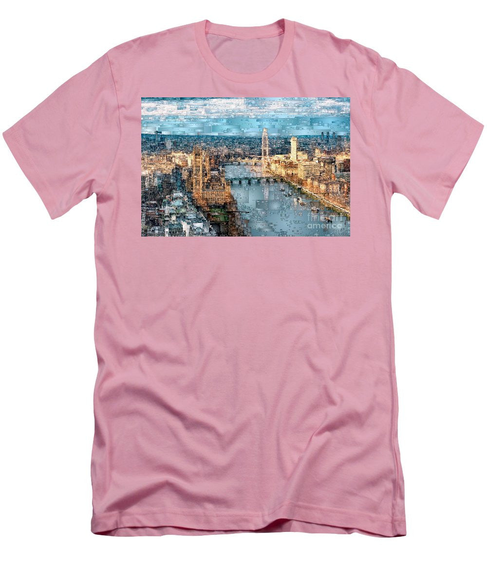 T-shirt pour homme (coupe ajustée) - La Tamise à Londres, en Angleterre