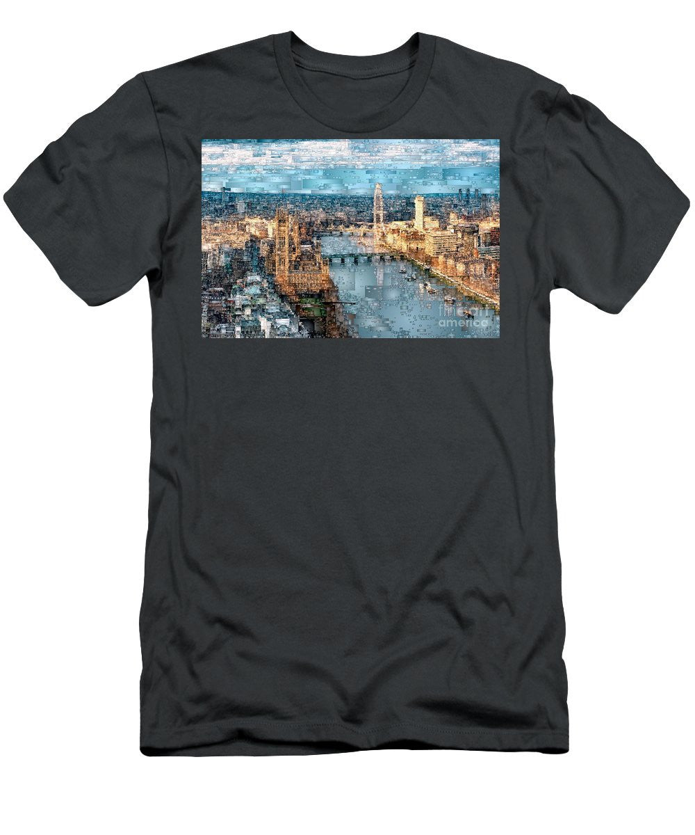 T-shirt pour homme (coupe ajustée) - La Tamise à Londres, en Angleterre