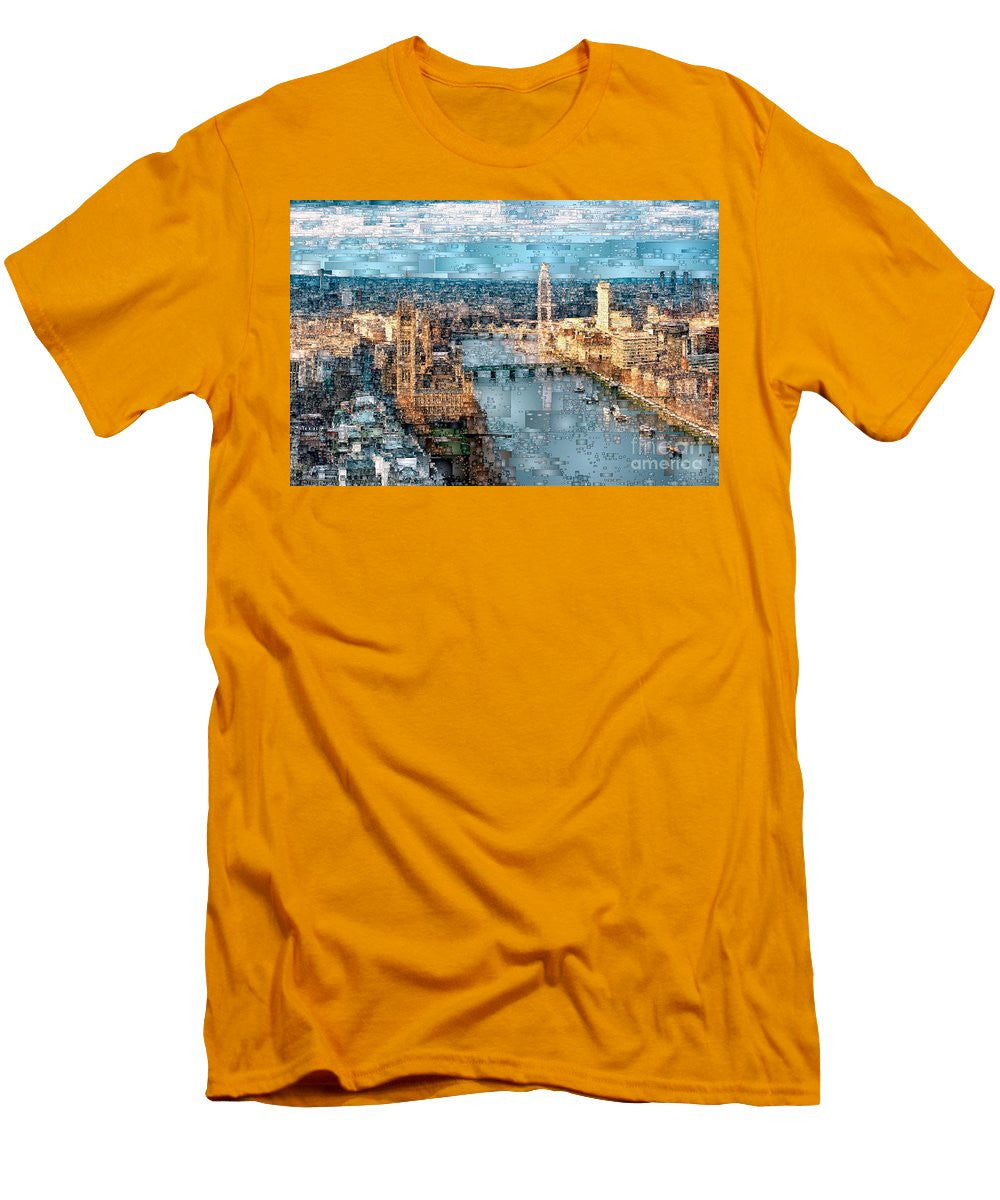 T-shirt pour homme (coupe ajustée) - La Tamise à Londres, en Angleterre