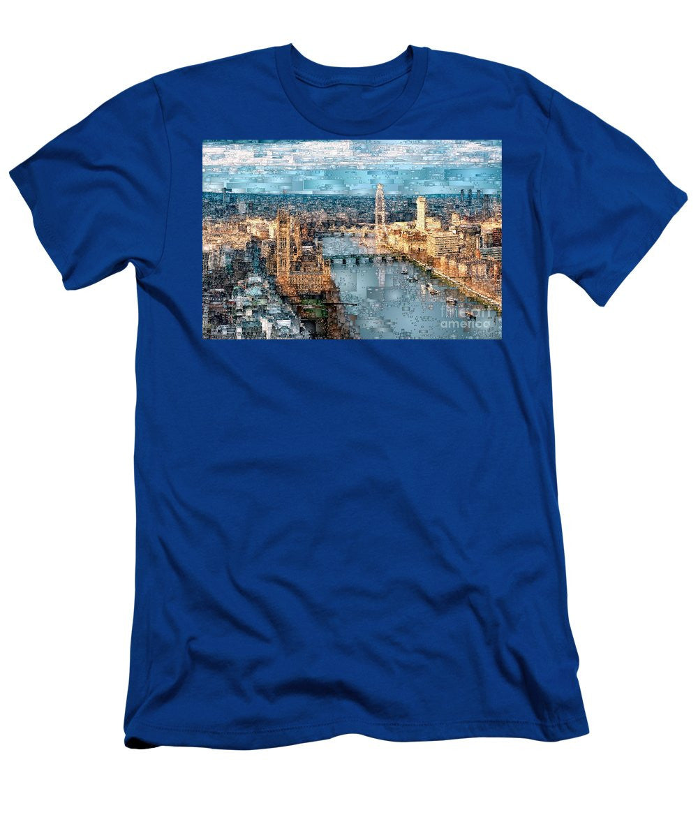 T-shirt pour homme (coupe ajustée) - La Tamise à Londres, en Angleterre