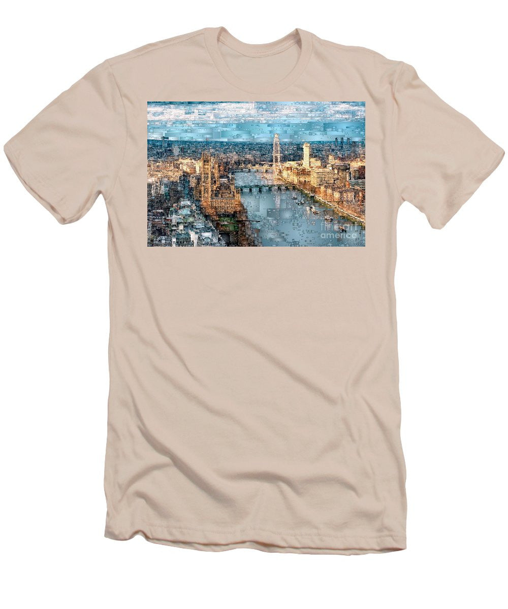 T-shirt pour homme (coupe ajustée) - La Tamise à Londres, en Angleterre