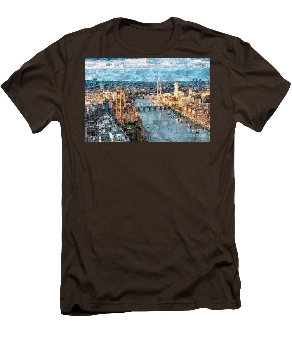 T-shirt pour homme (coupe ajustée) - La Tamise à Londres, en Angleterre