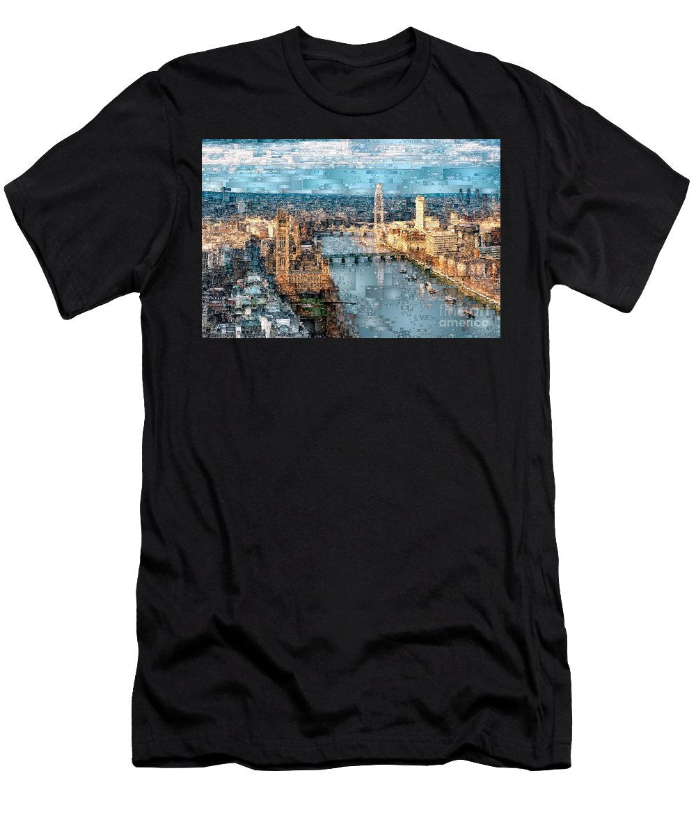 T-shirt pour homme (coupe ajustée) - La Tamise à Londres, en Angleterre