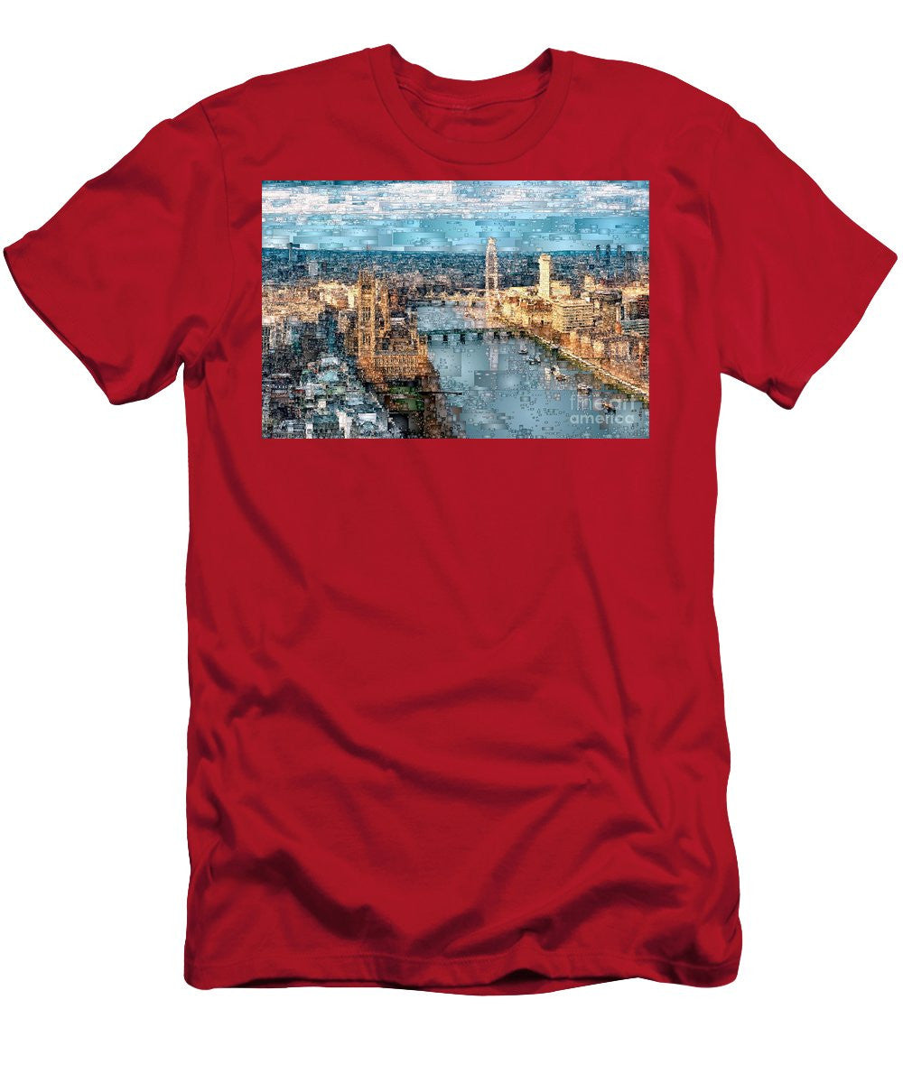 T-shirt pour homme (coupe ajustée) - La Tamise à Londres, en Angleterre