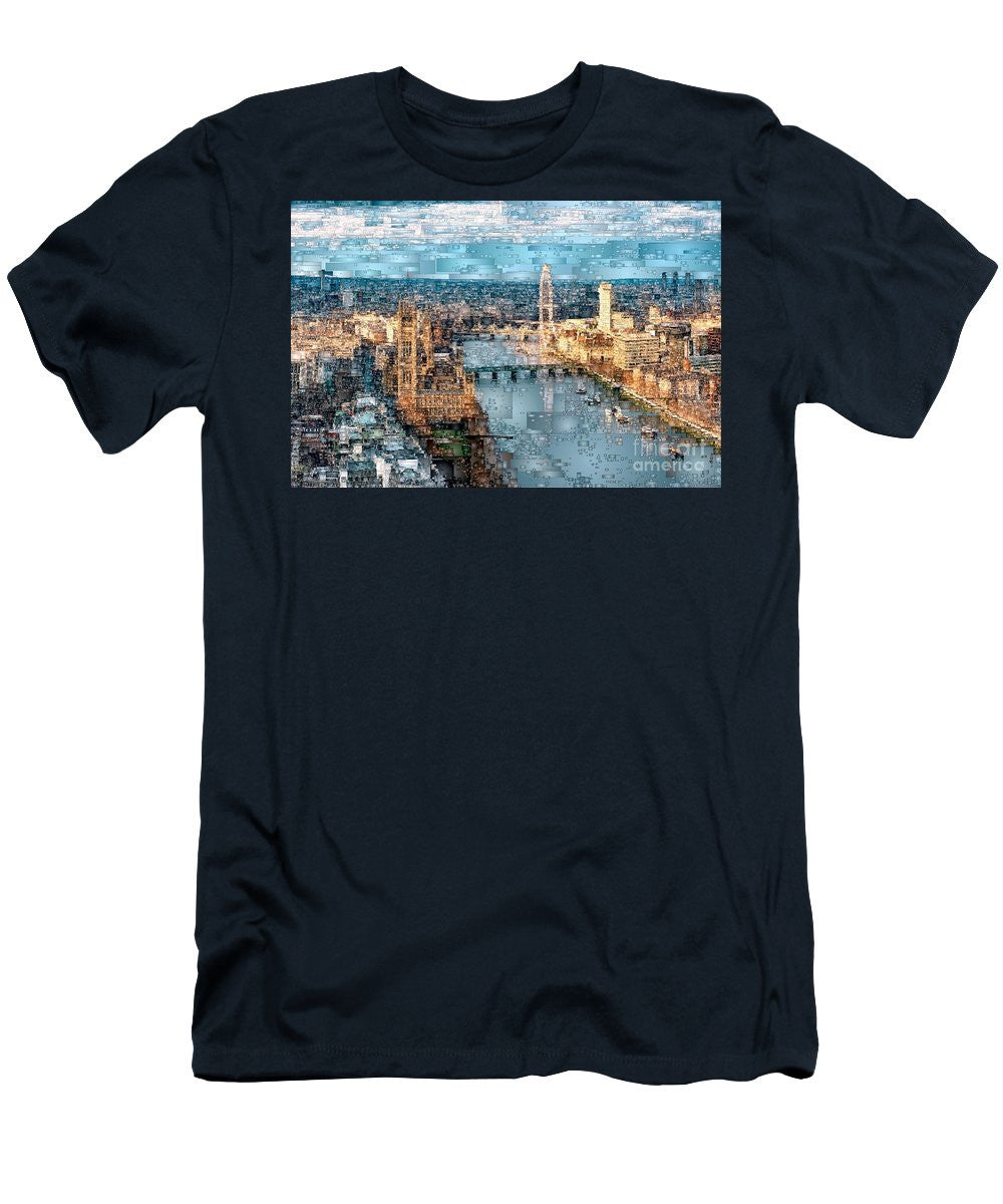 T-shirt pour homme (coupe ajustée) - La Tamise à Londres, en Angleterre