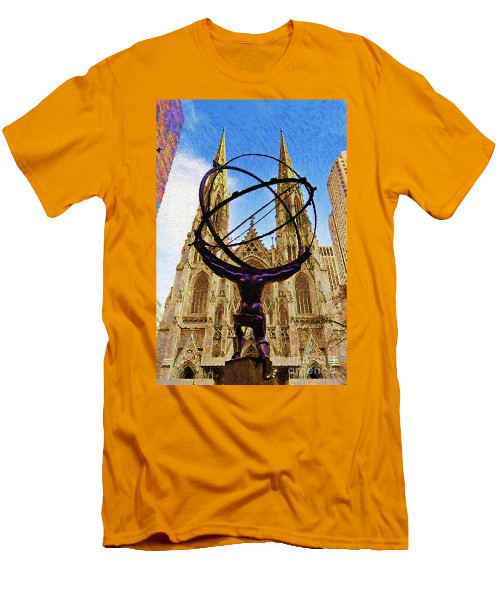 Men's T-Shirt (Slim Fit) - Rockefeller Center In New York City